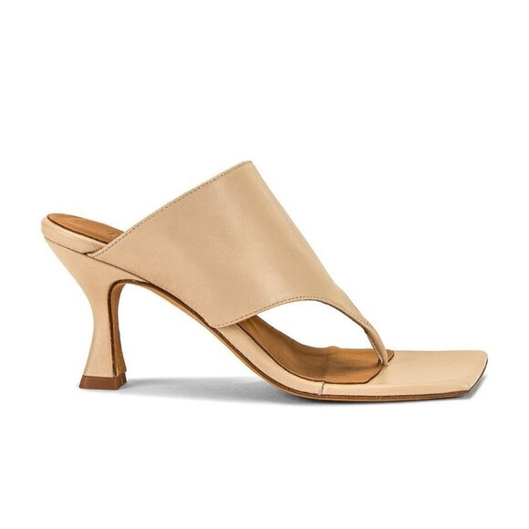 TORAL Mule Sand Leather Thong Square Sandals Womens Size 39 - Picture 2 of 9